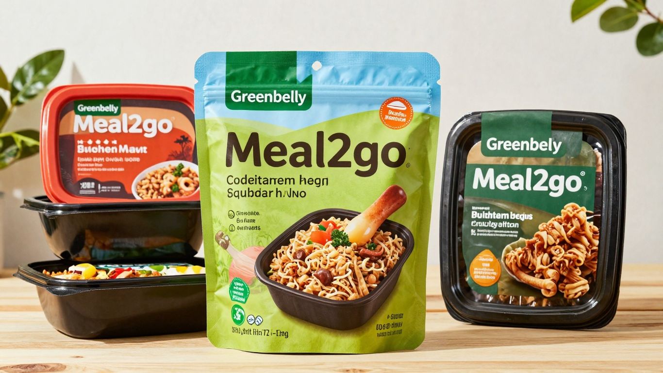 Greenbelly Meal2go packaging with outdoor meal components.