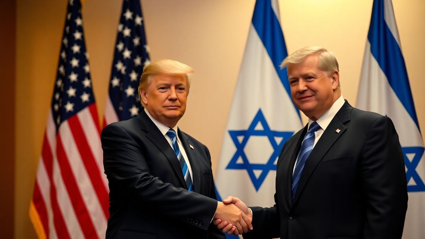 Donald Trump lors d’un accord de paix Israël-Hamas