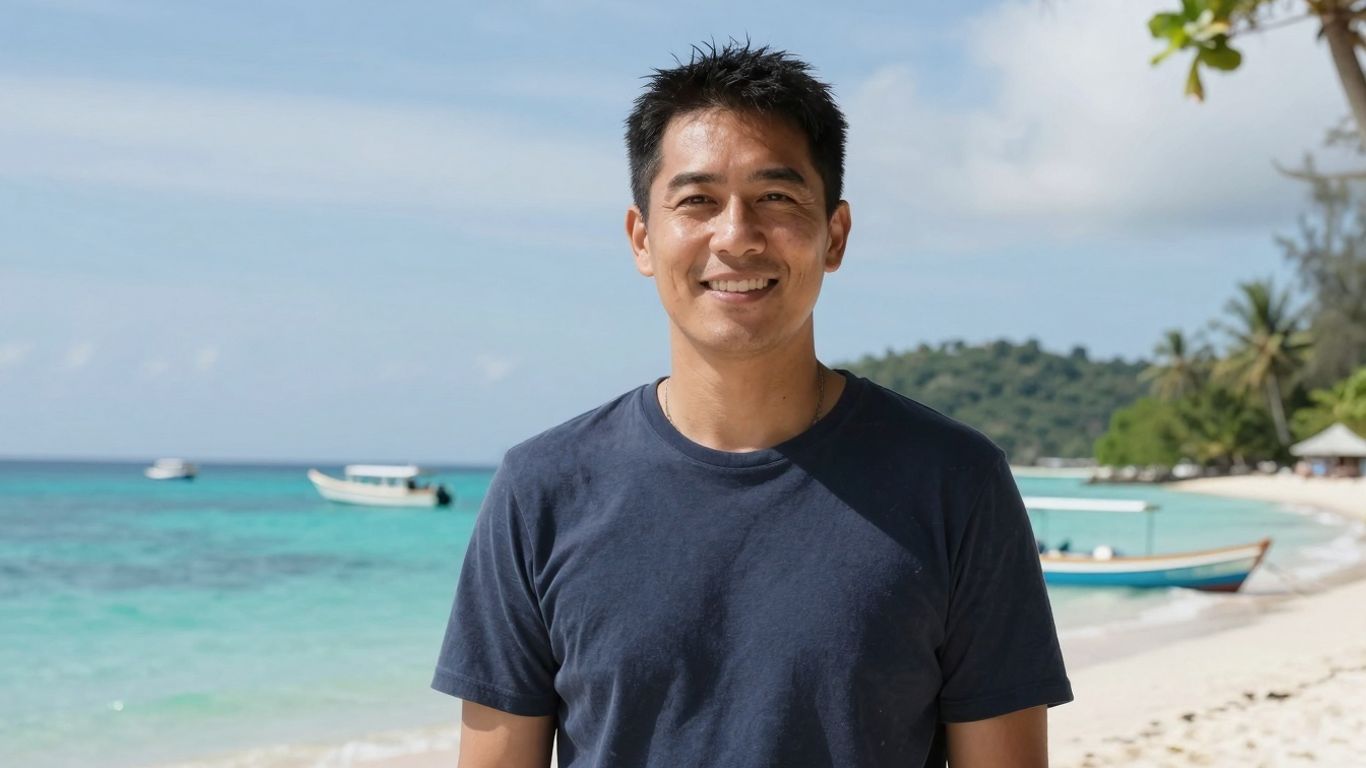 Manjarite Island with turquoise water and green foliage.