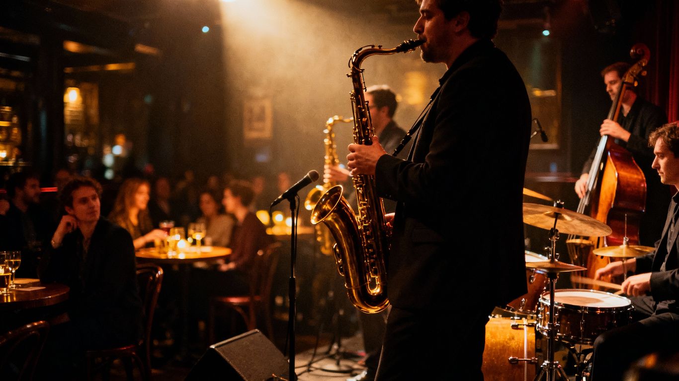 Jazz band performing live in Camden