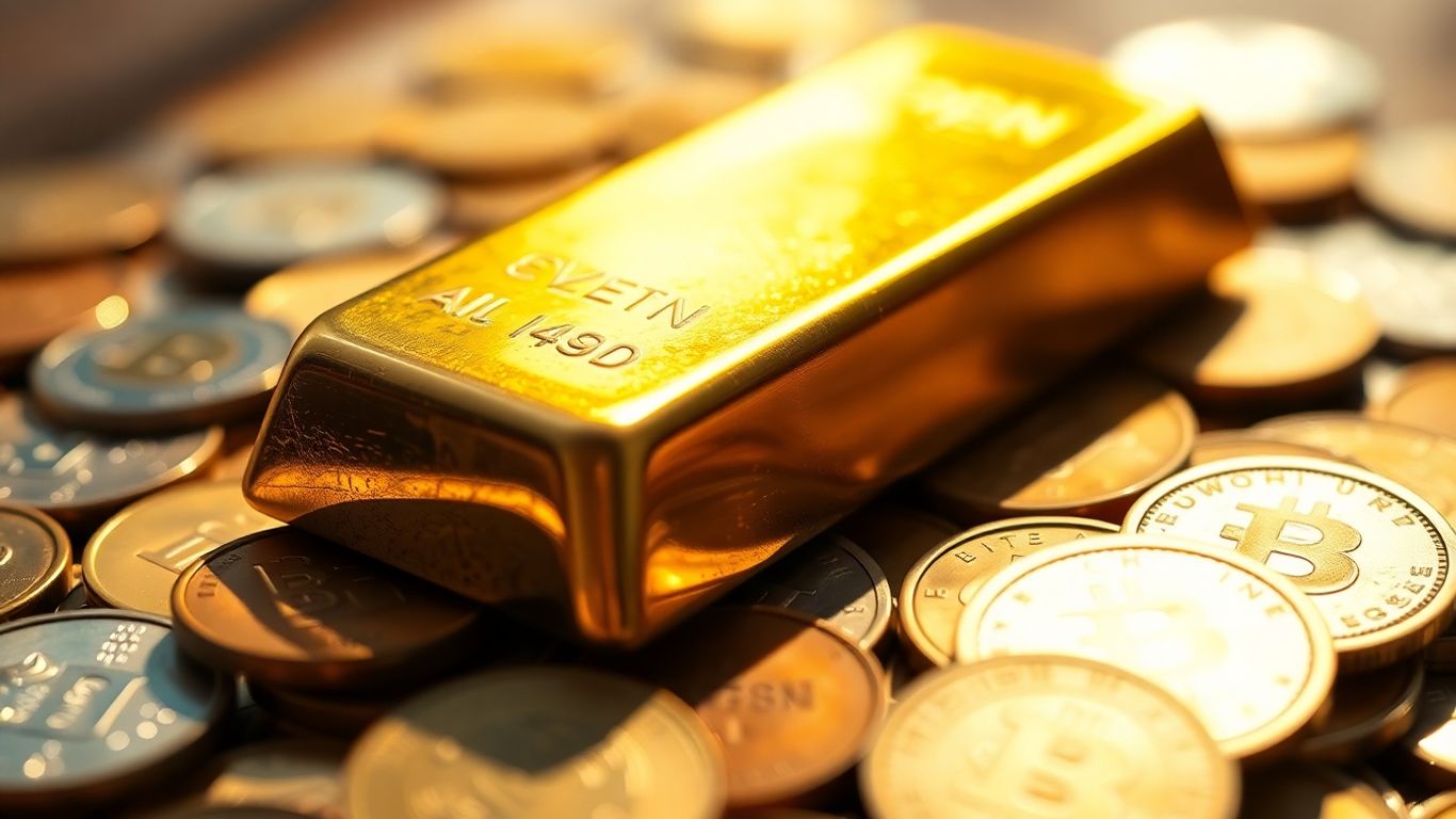 سبائك الذهب على العملات المعدنية