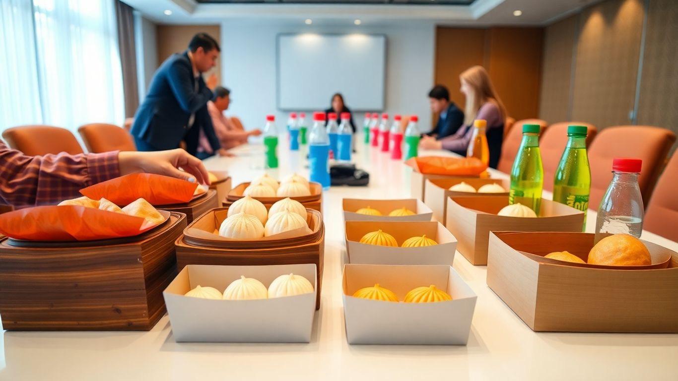 ซาลาเปาและ snack box สำหรับงานประชุมโดยวราภรณ์