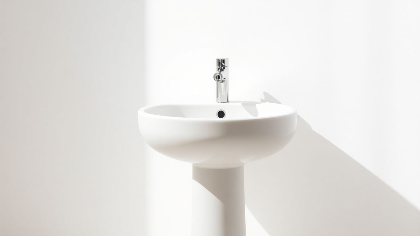 Compact small wash basin with pedestal