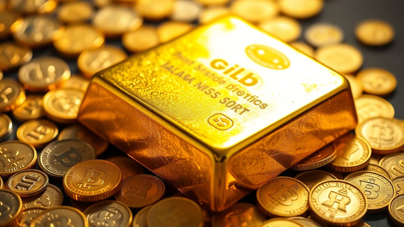 闪亮的金条和金币