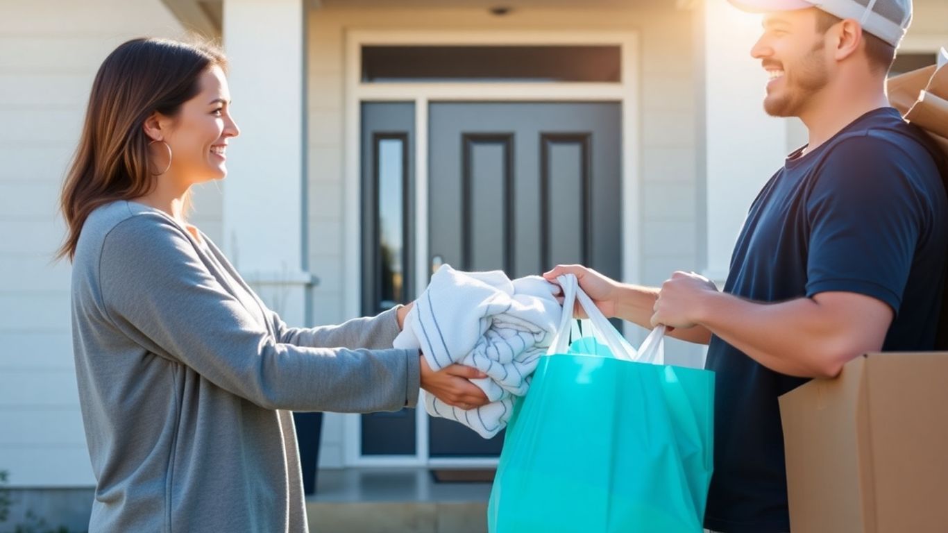Laundry pickup service in San Marcos.