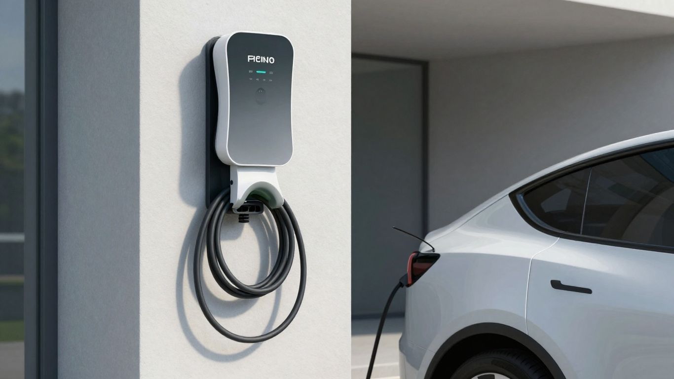 Prise renforcée pour véhicule électrique à domicile.