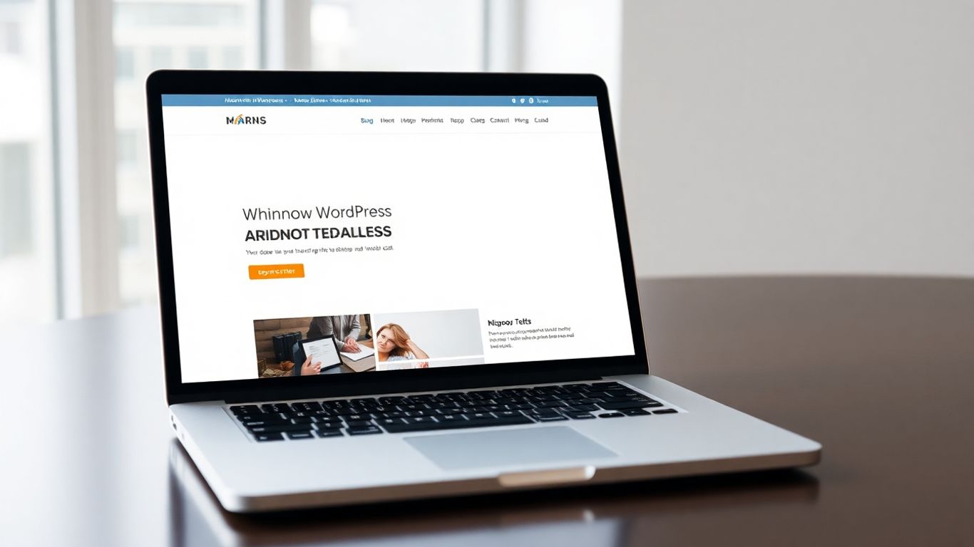 Themify Ultra WordPress theme design on a laptop screen.