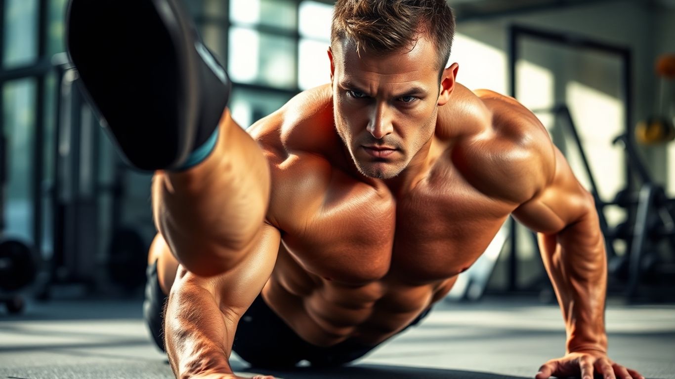 Person intensely working out their deep core muscles.
