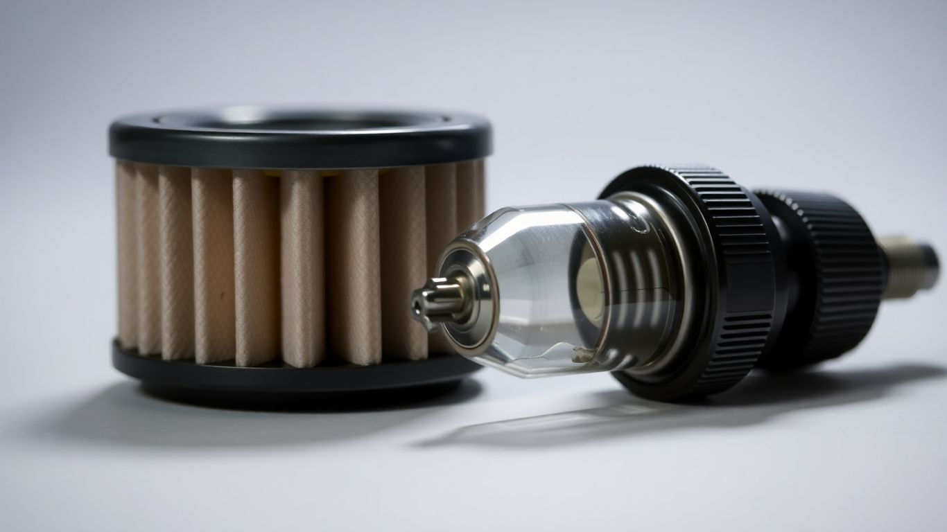 Genuine vs. fake car engine parts comparison.