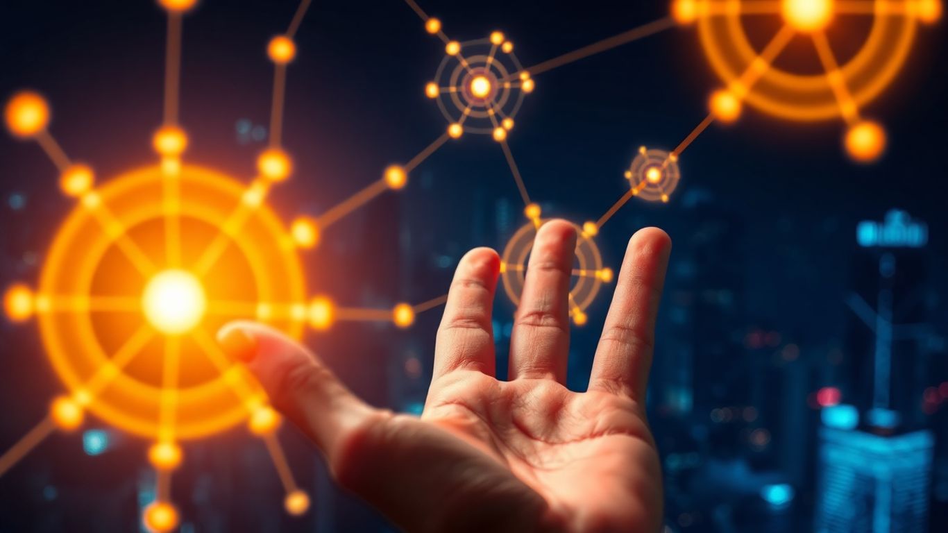 AI software development services abstract network