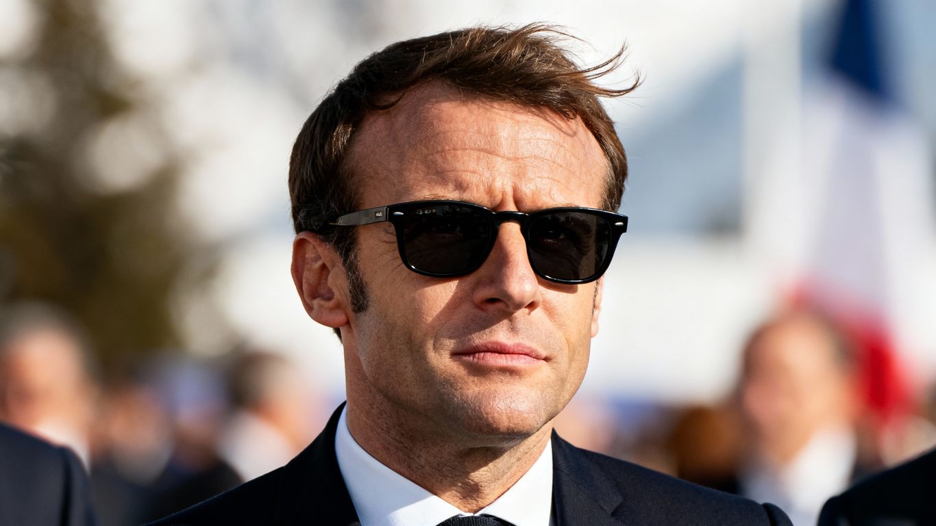 [Macron] wears sunglasses, criticizes Trump's 'imperialism'.