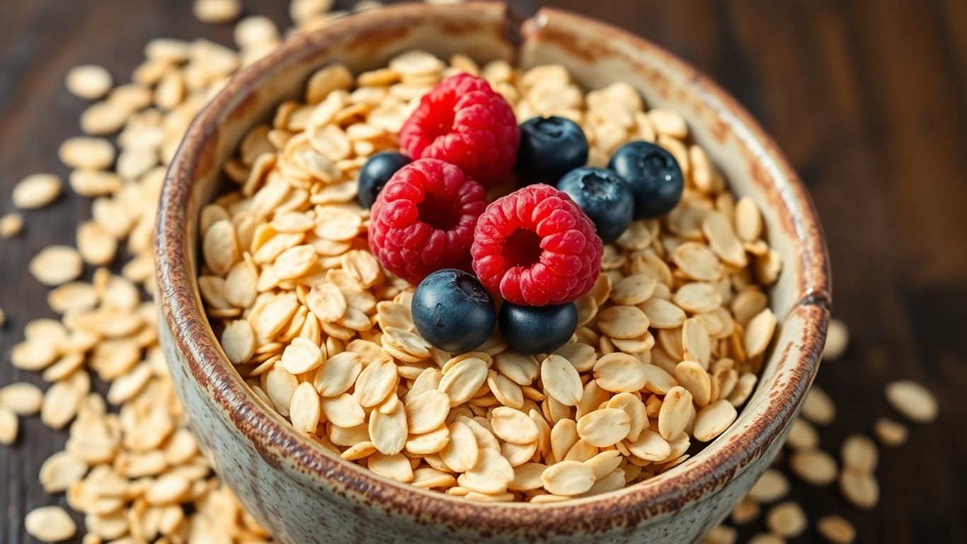 Bol de flocons d’avoine avec des baies fraîches