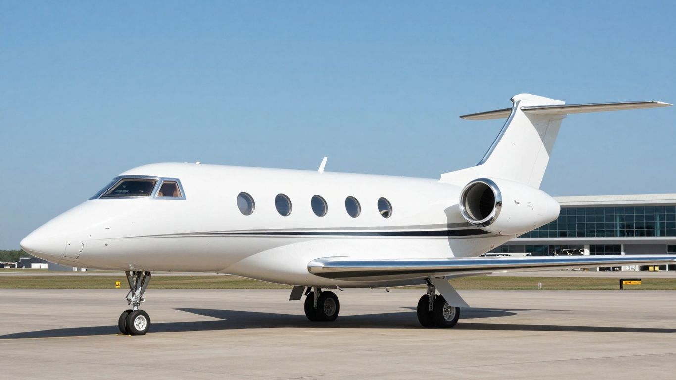 Silver Air private jet on tarmac