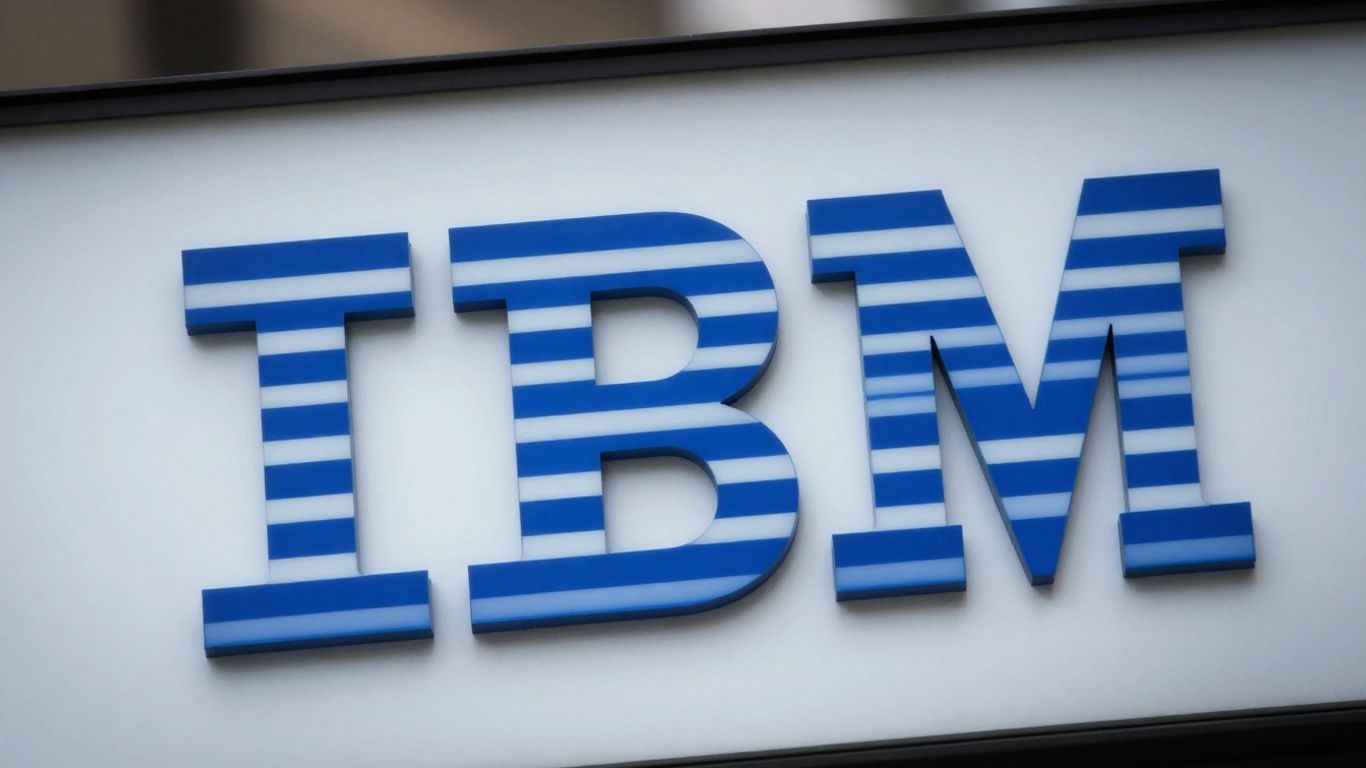 Logo IBM avec objectif de cours relevé