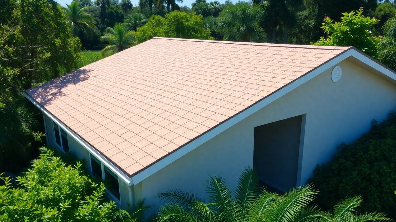 Modern Orlando home with a textured, sustainable roof.