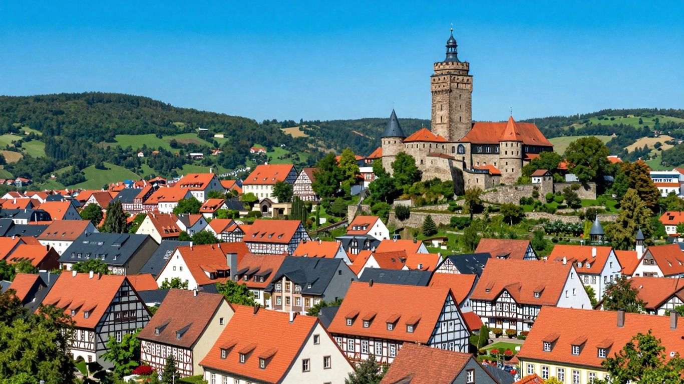 Bunte Stadt Wernigerode am Fuße des Brockens