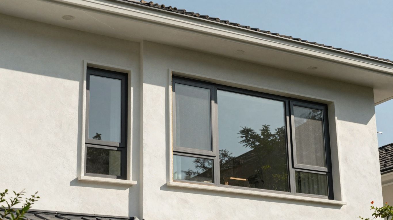 Home exterior with clean windows and visible seal.