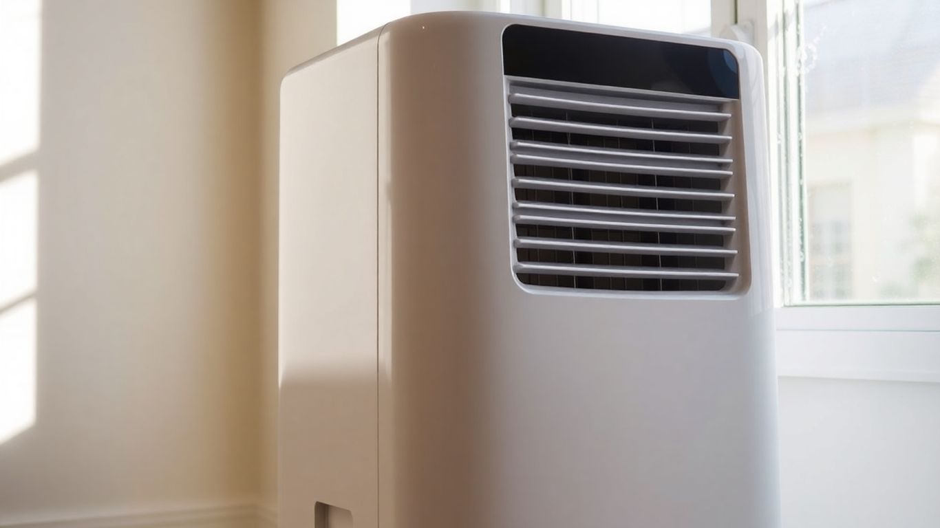 Déshumidificateur moderne dans une pièce lumineuse