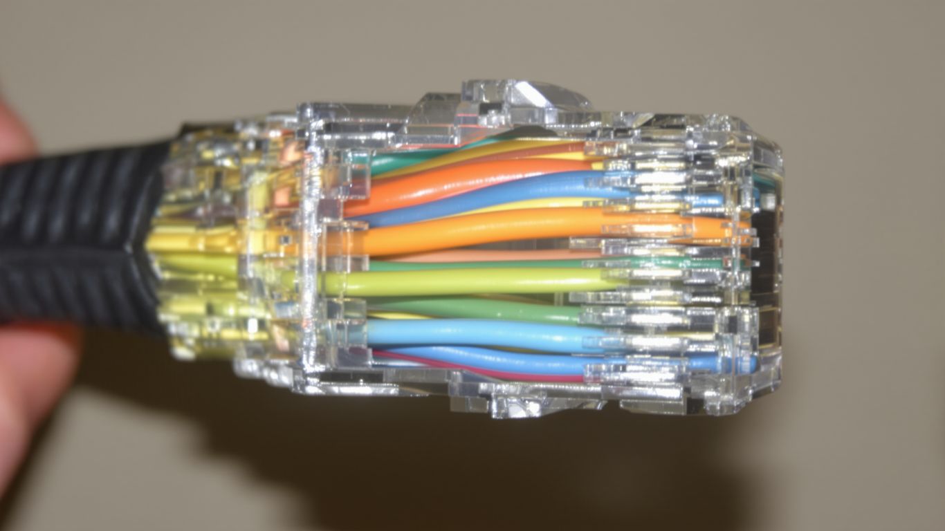 RJ45 connector with T568B wired color code