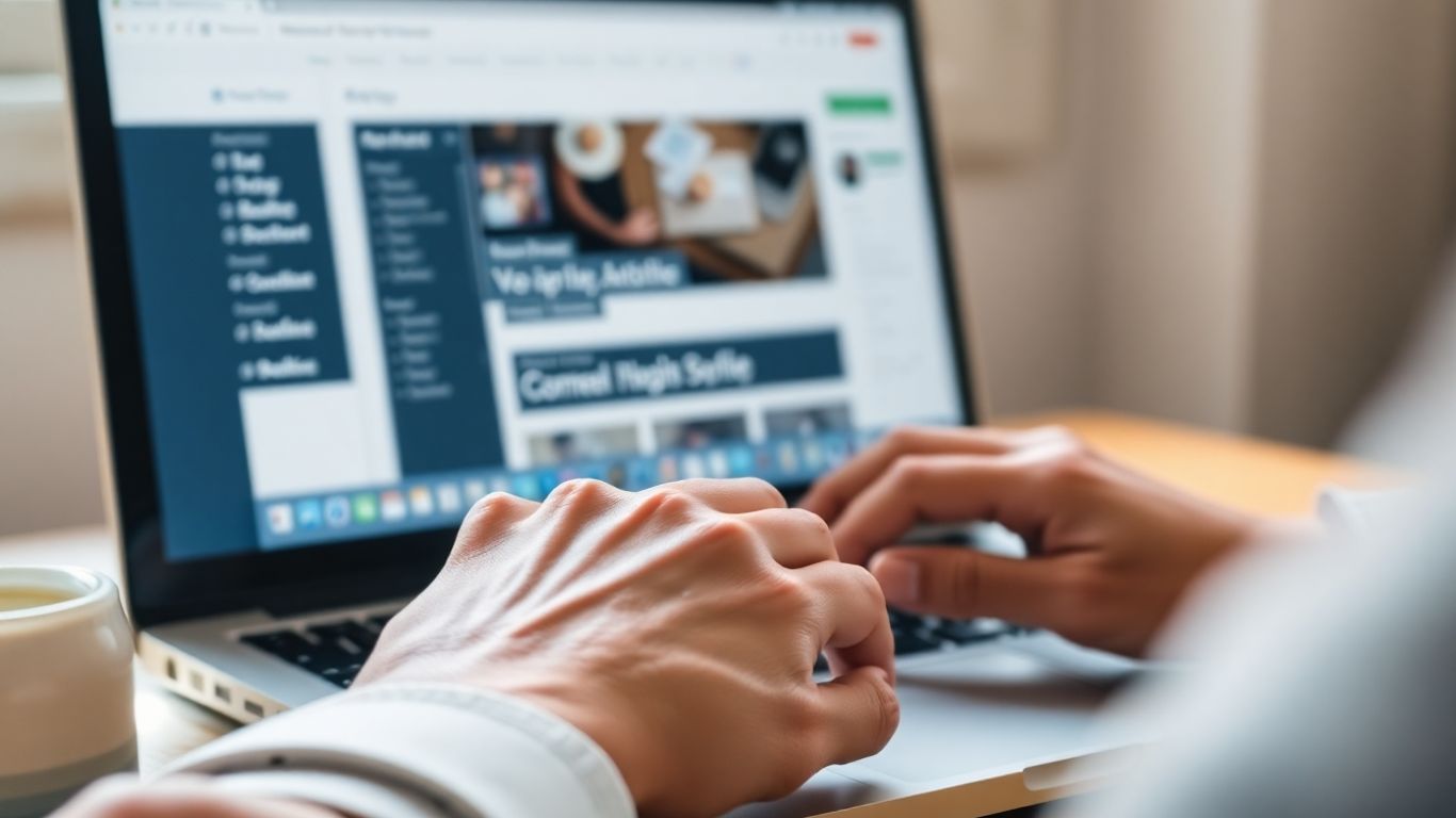 كاتب محتوى يقوم بنشر مقال على ووردبريس وتدقيق السيو