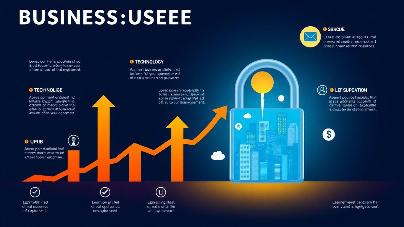 Infographic showing business growth and IT services benefits.