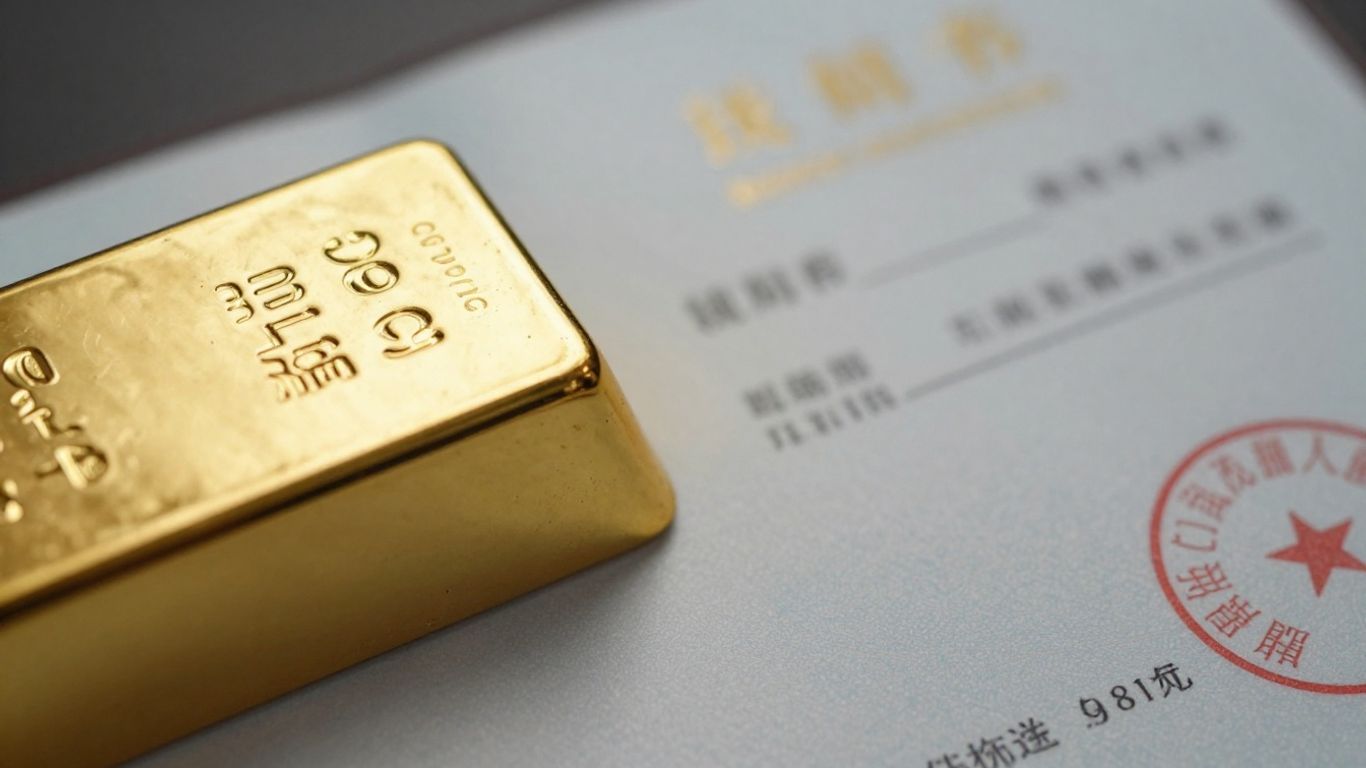 附带真品证书的金条