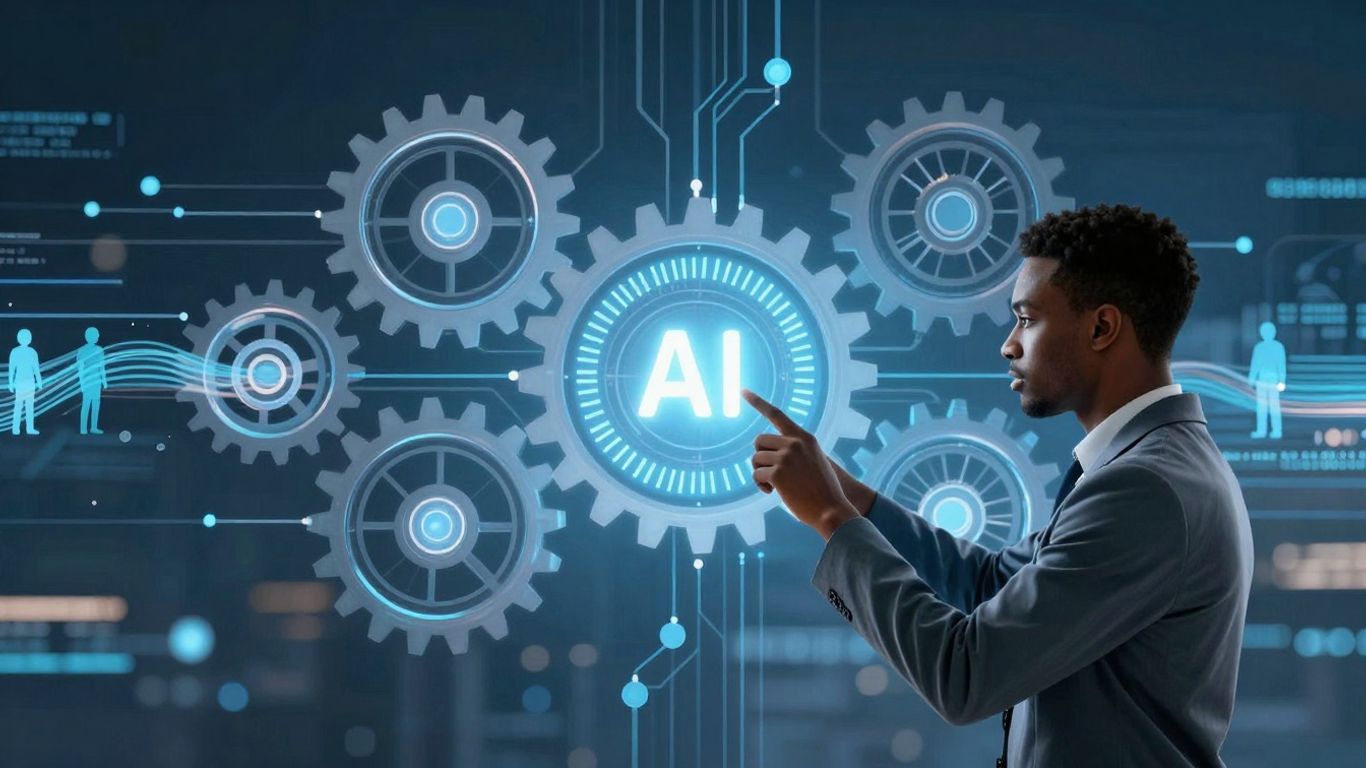 AI business process automation infographic