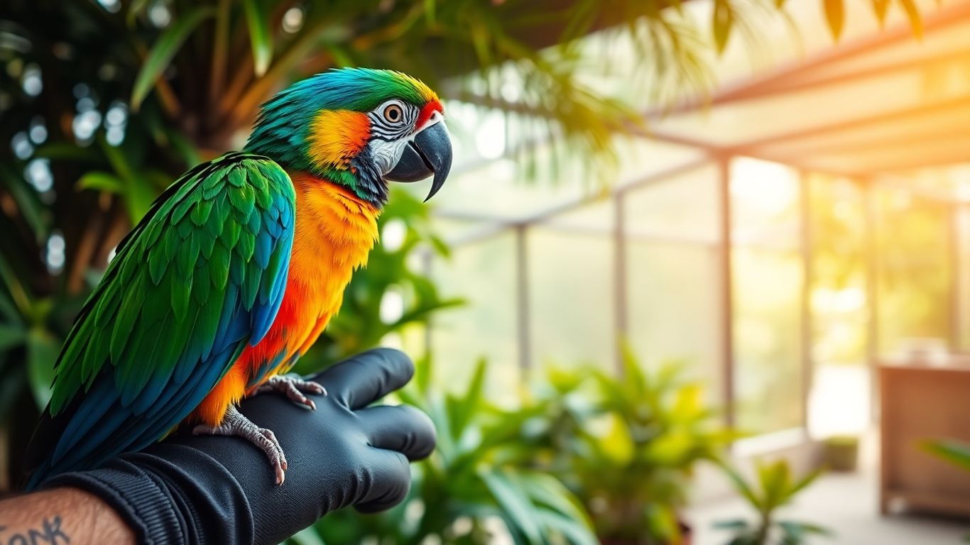 Exotische Tiere in neuen, sicheren Heimaten.