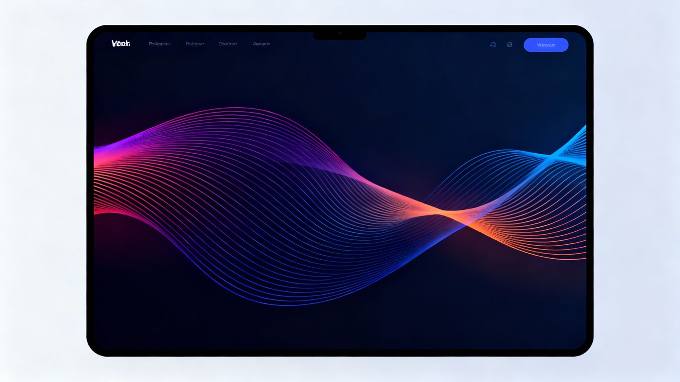 Modern IT company website design template interface