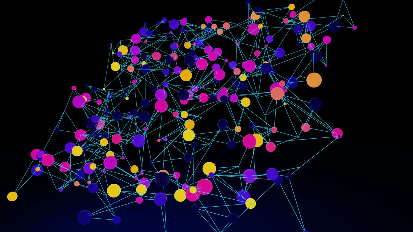 an abstract image of a network of dots