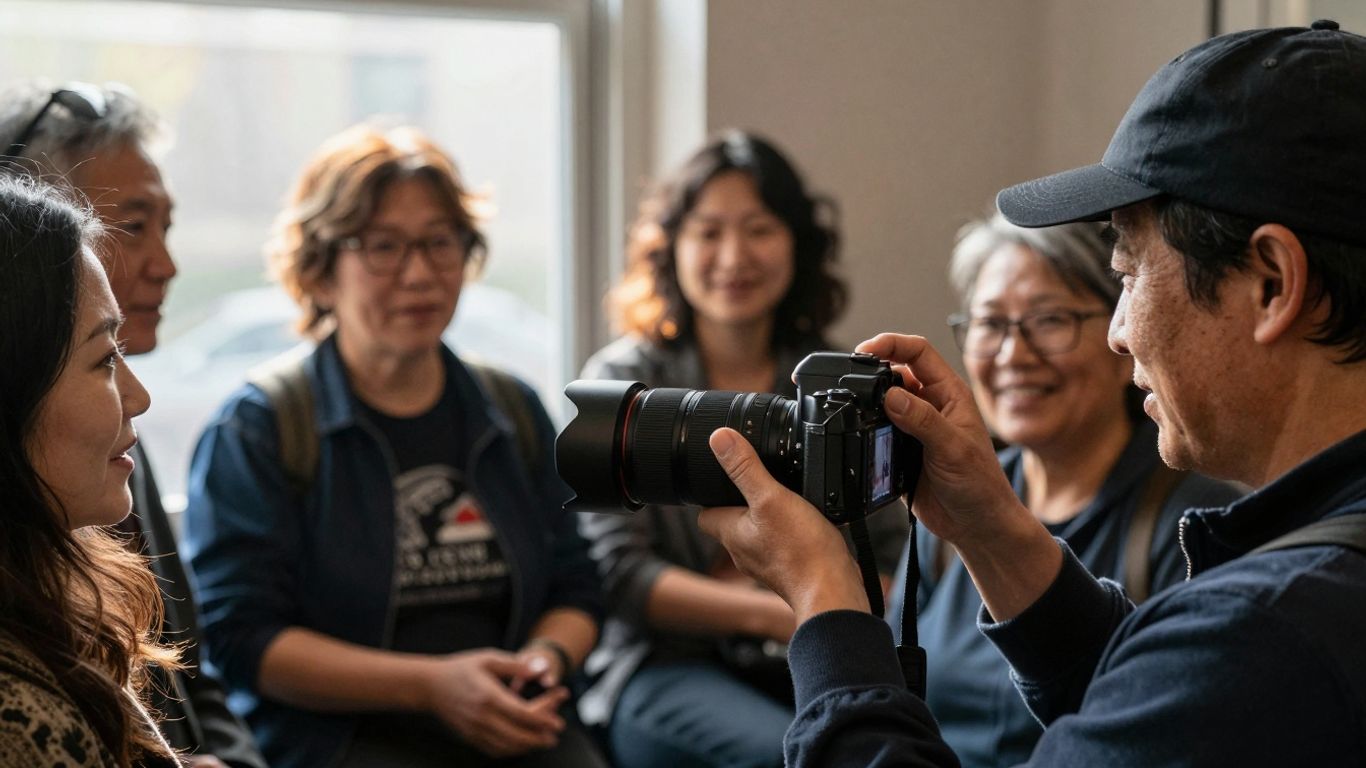 Photographer capturing authentic Portland marketing campaign.