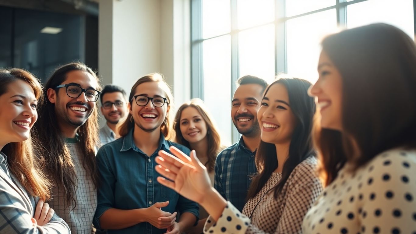People at a successful e-commerce seminar