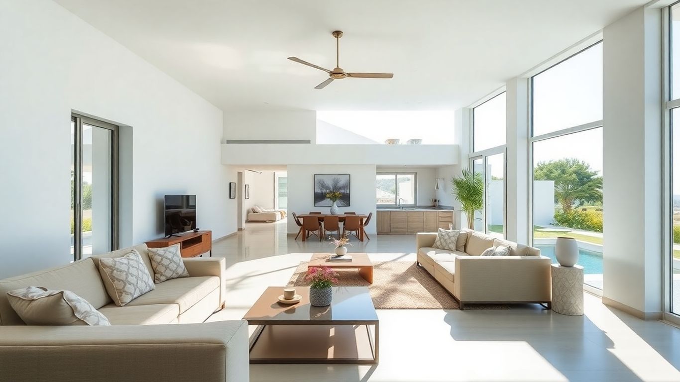 Modern portuguese villa with financial undertones.