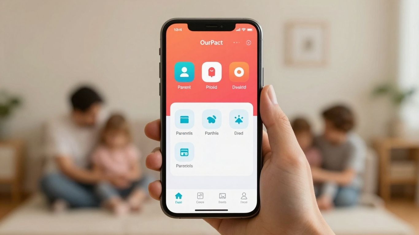 OurPact app interface on a smartphone screen.