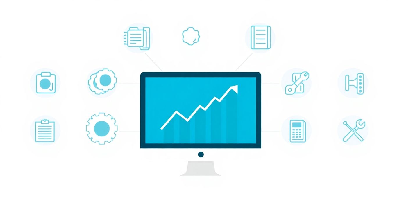 IT support specialist salary infographic with computer and money icons.