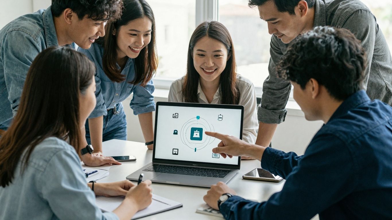 Small team using marketing automation tools effectively.