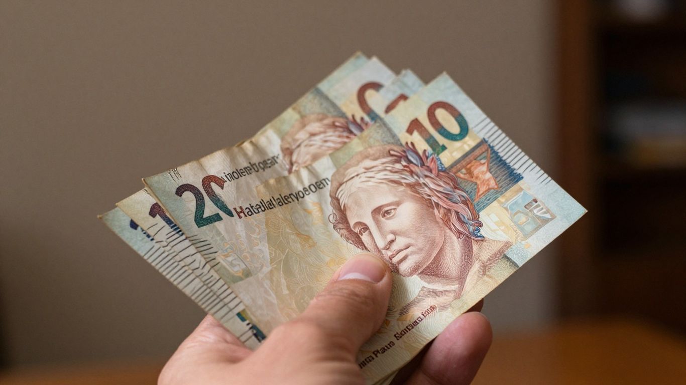 Dinheiro brasileiro crescendo em ambiente de investimento.