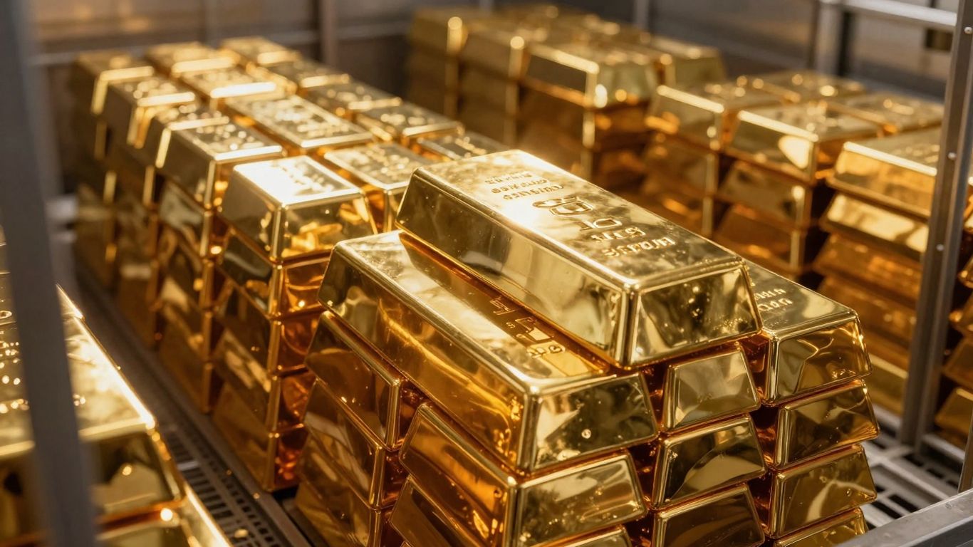 保险箱里的金条。