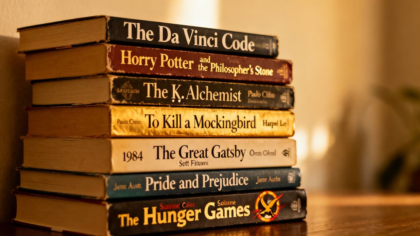 Stack of eight international bestselling books