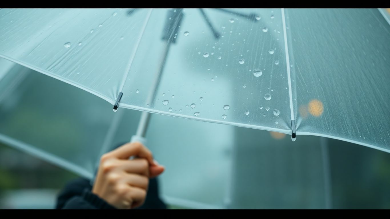 Umbrella protecting against rain