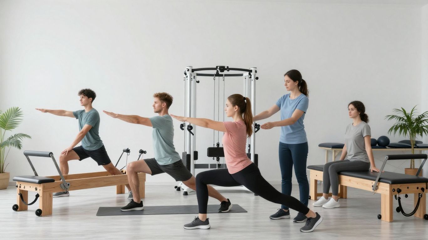 People in physical therapy for spinal cord injury recovery.