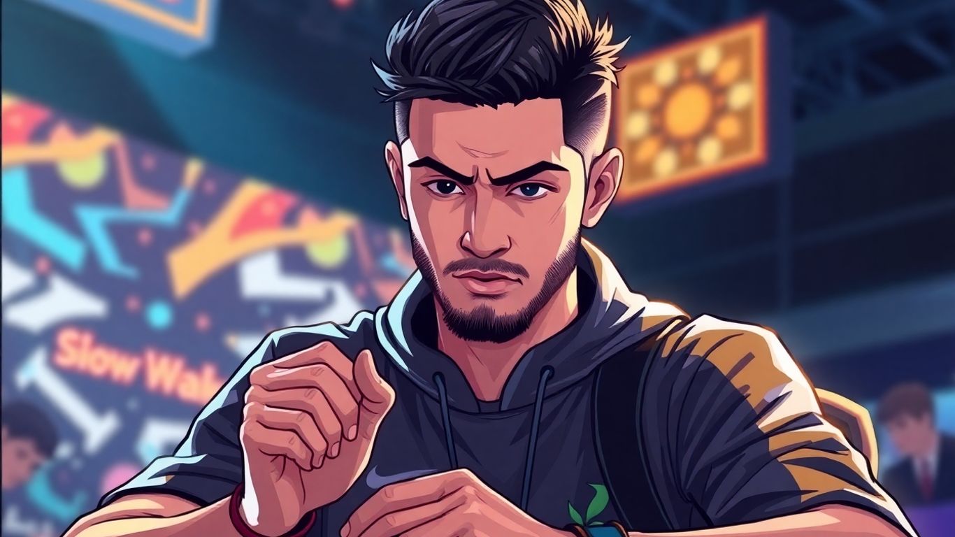 Esports player Showmaker in intense gaming action.