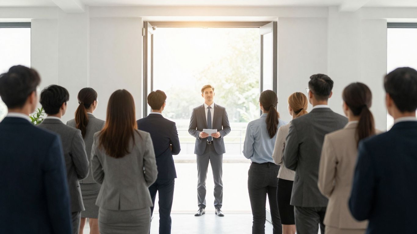 Skilled workers looking towards a bright future.