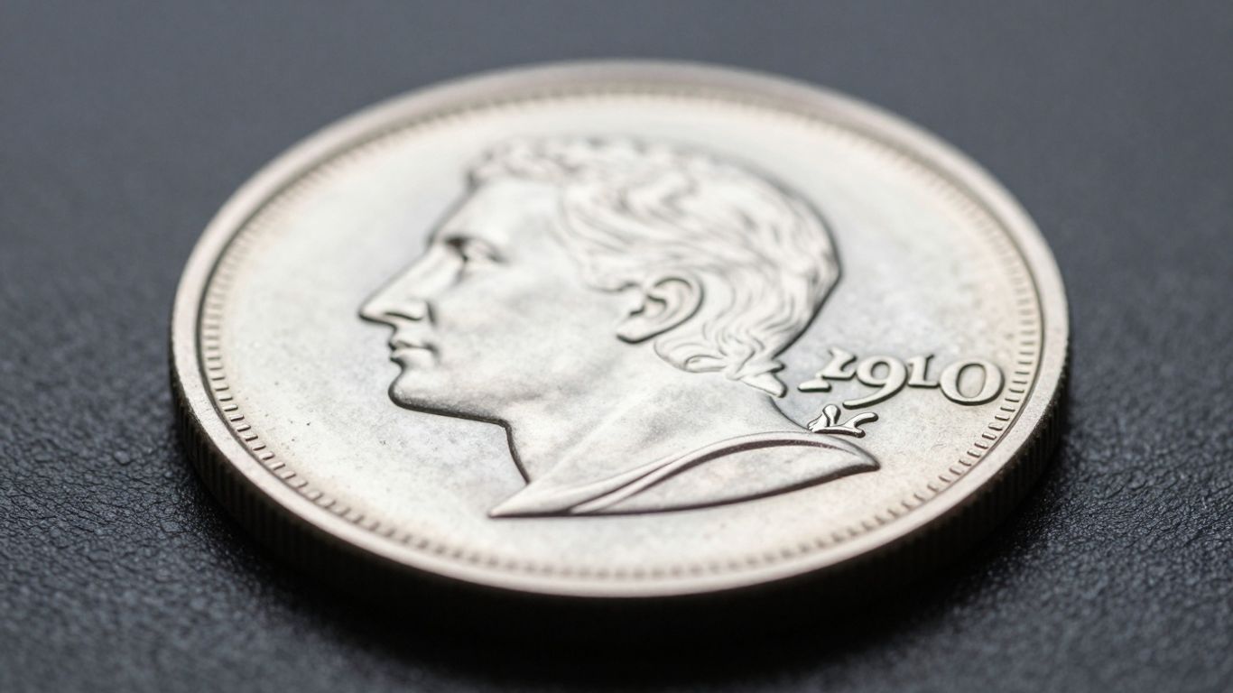 Platinum coin close-up