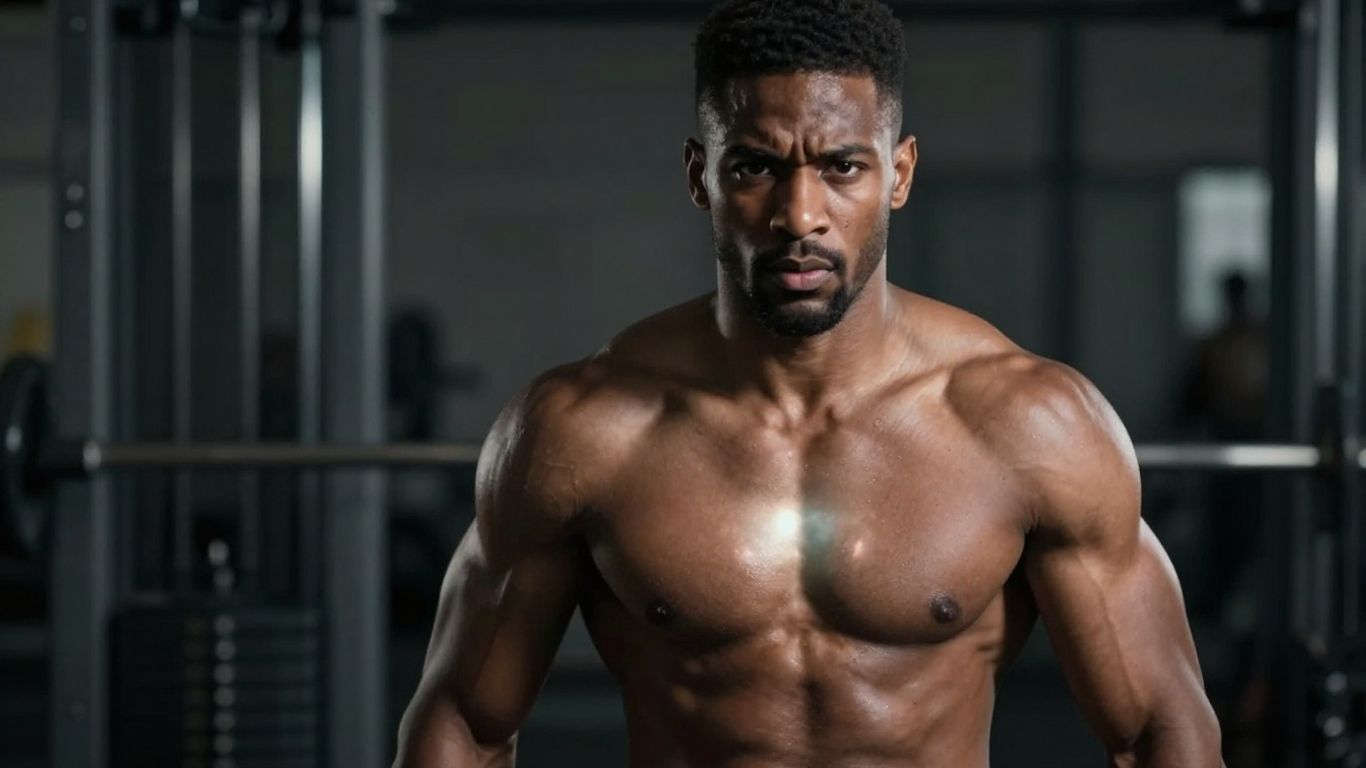 Man with athletic build, looking strong and healthy.