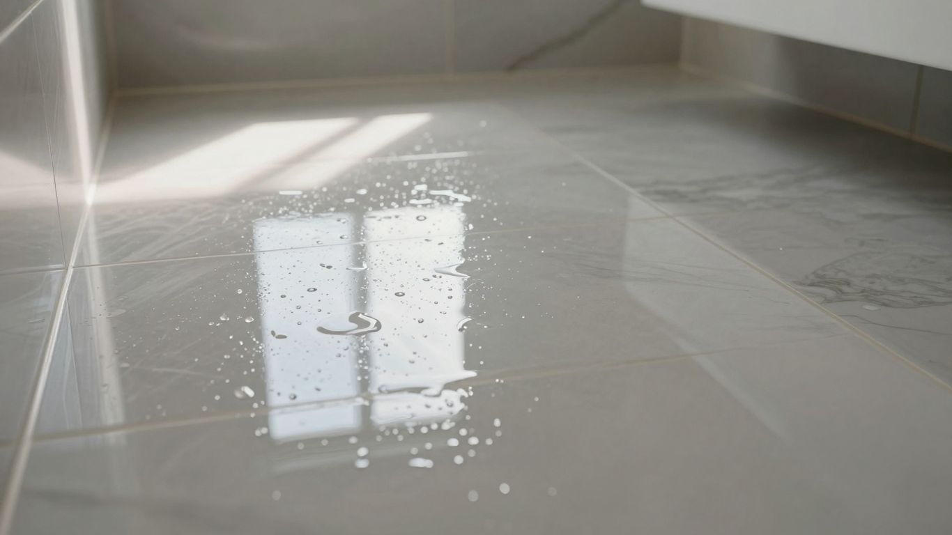 Epoxy floor in a wet bathroom