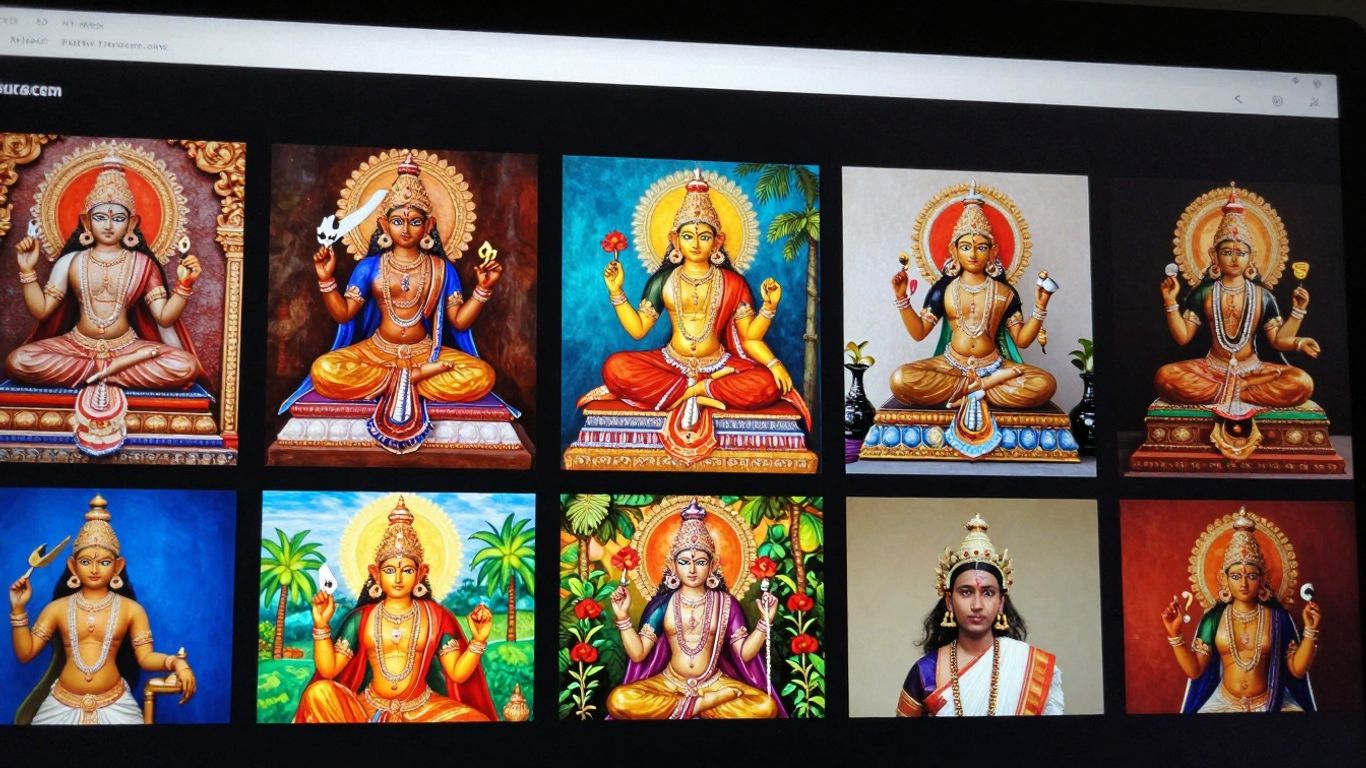 Online platform displaying Indian artworks and paintings.