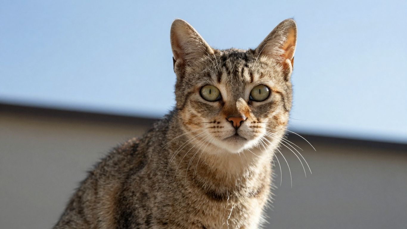 Alert cat with perked ears and bright eyes.