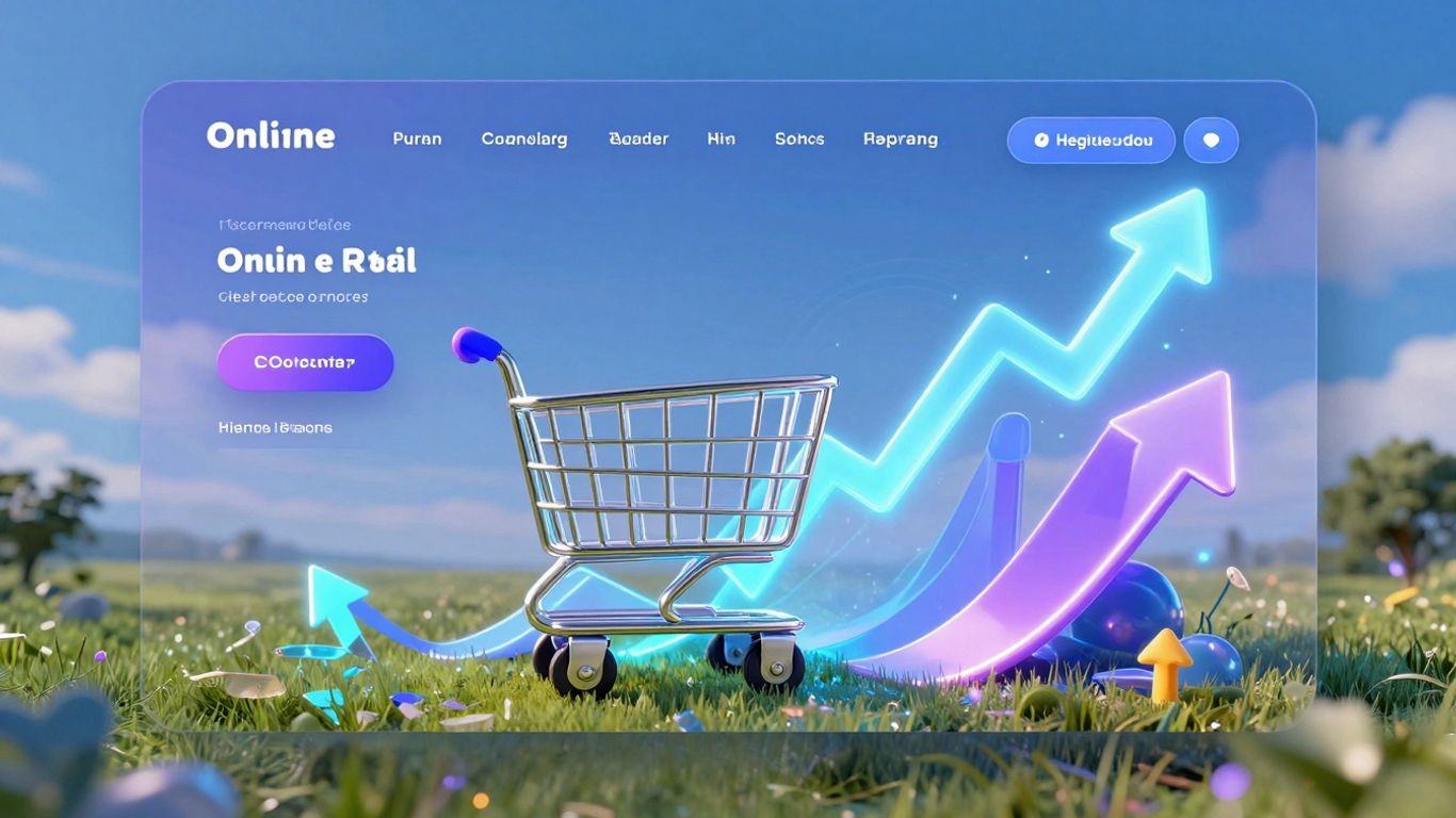 E-commerce platform growth strategy with digital elements.