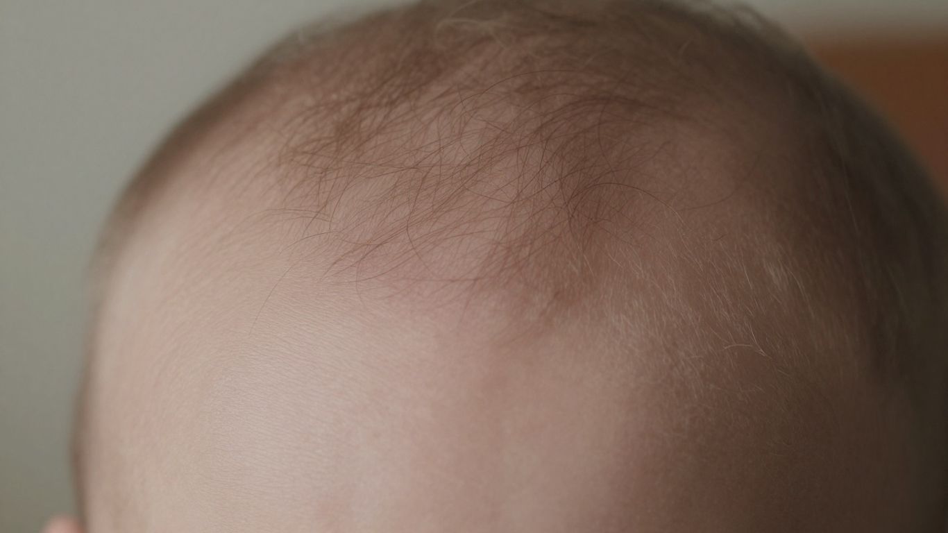 Scalp with hair, close-up photographic view.